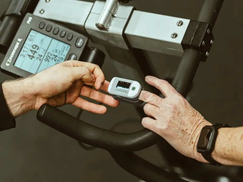 Hartslag meten tijdens fysio workout