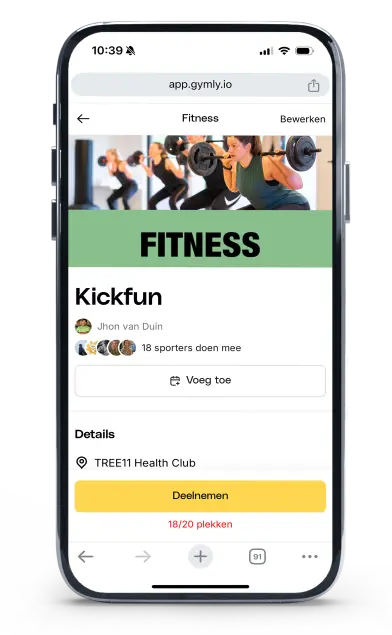 Reserveer jouw plek met de Gymly app
