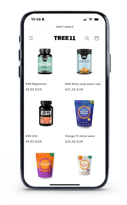 Webshop TREE11 met aanbiedingen
