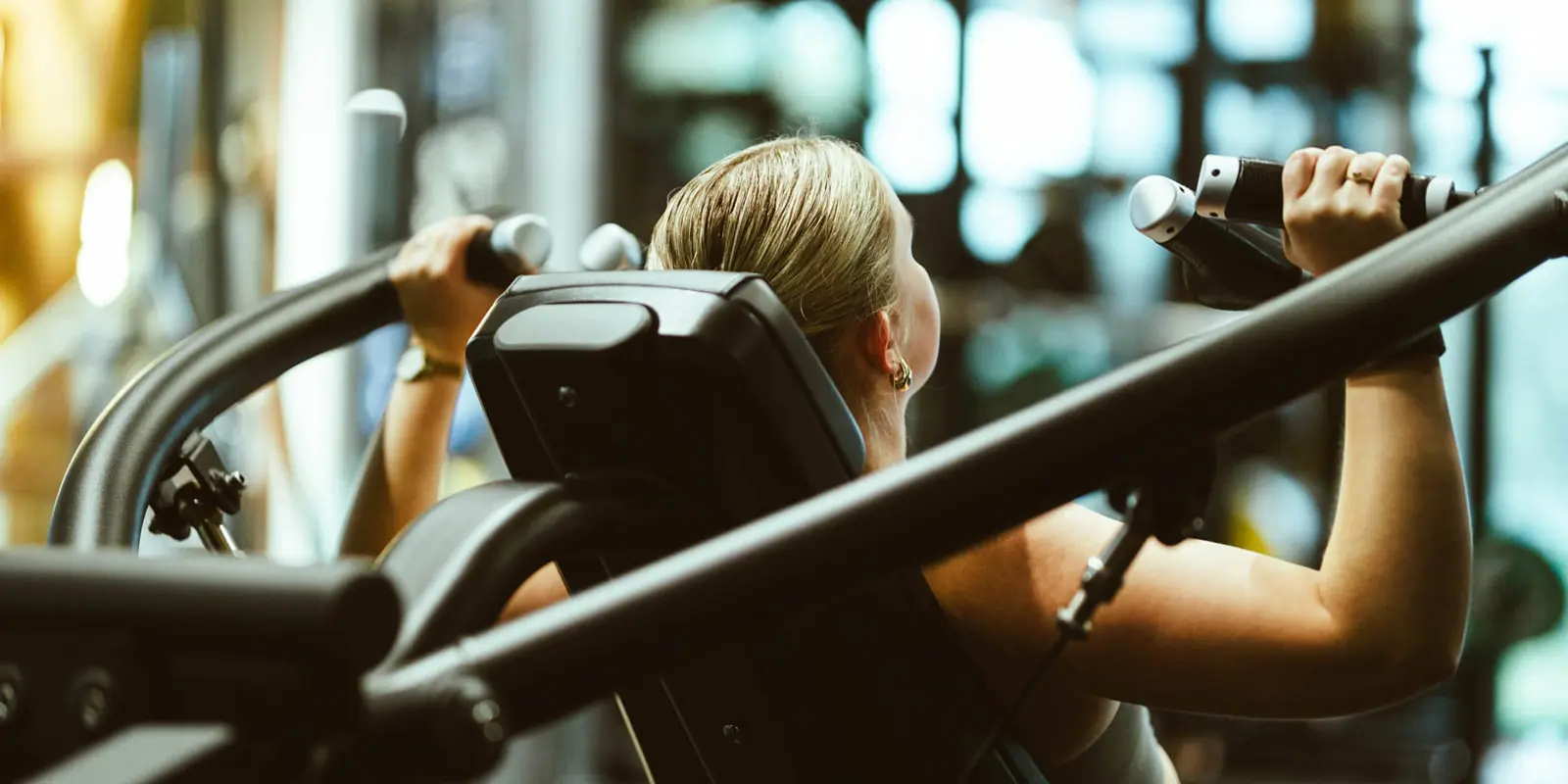 Fitness op een machine