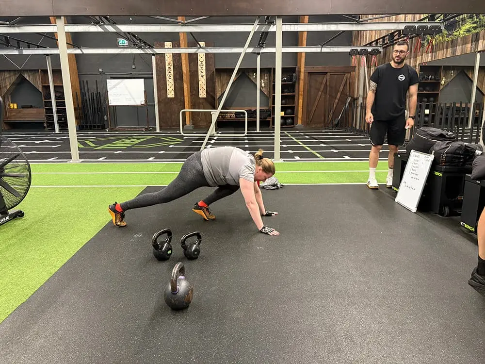 Burpees tijdens de training